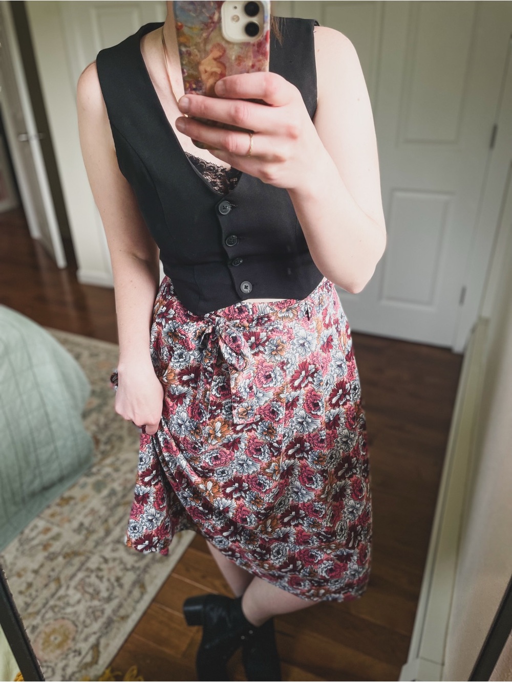 Banana Republic Floral Midi Skirt